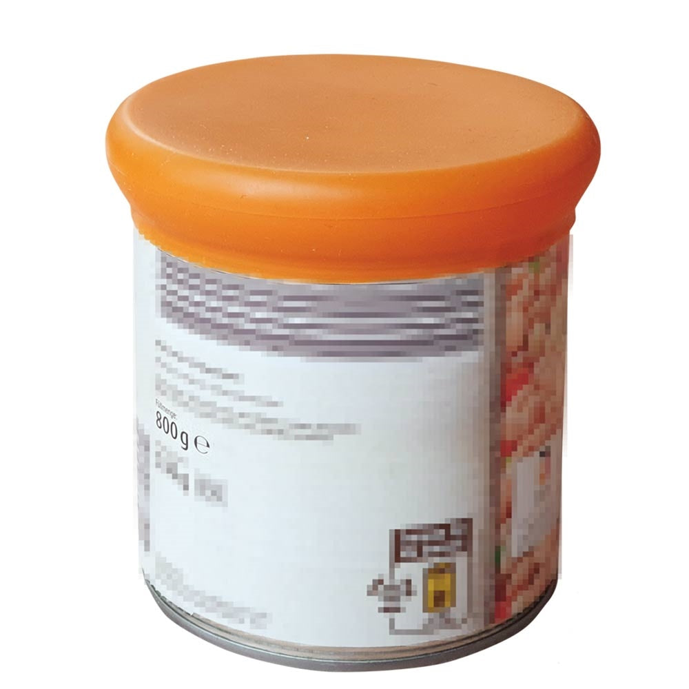 Silicone Can Lid Pack of 2 - 11.5cm Pet Food Container Covers (Blue & Orange)