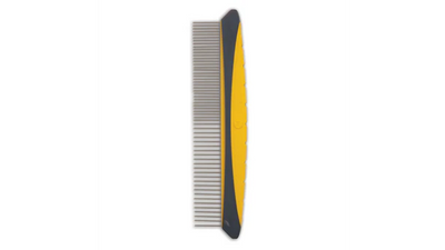 JW Comfort Comb Soft Grip yellow/Grey Dog Grooming