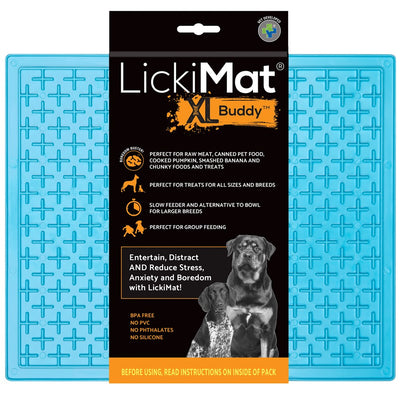 LickiMat Buddy XL - Extra Large Slow Feeder Licking Mat for Dogs & Cats | Turquoise