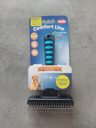 Comfort Line Disentangling Rake - Professional Double Row Grooming Tool | Nobby