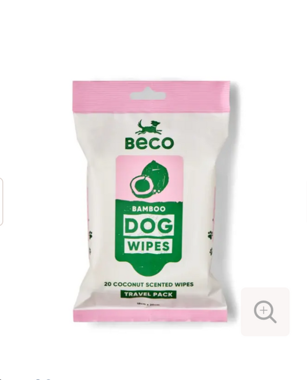 Beco Coconut Scented Dog Wipes - Travel Pack