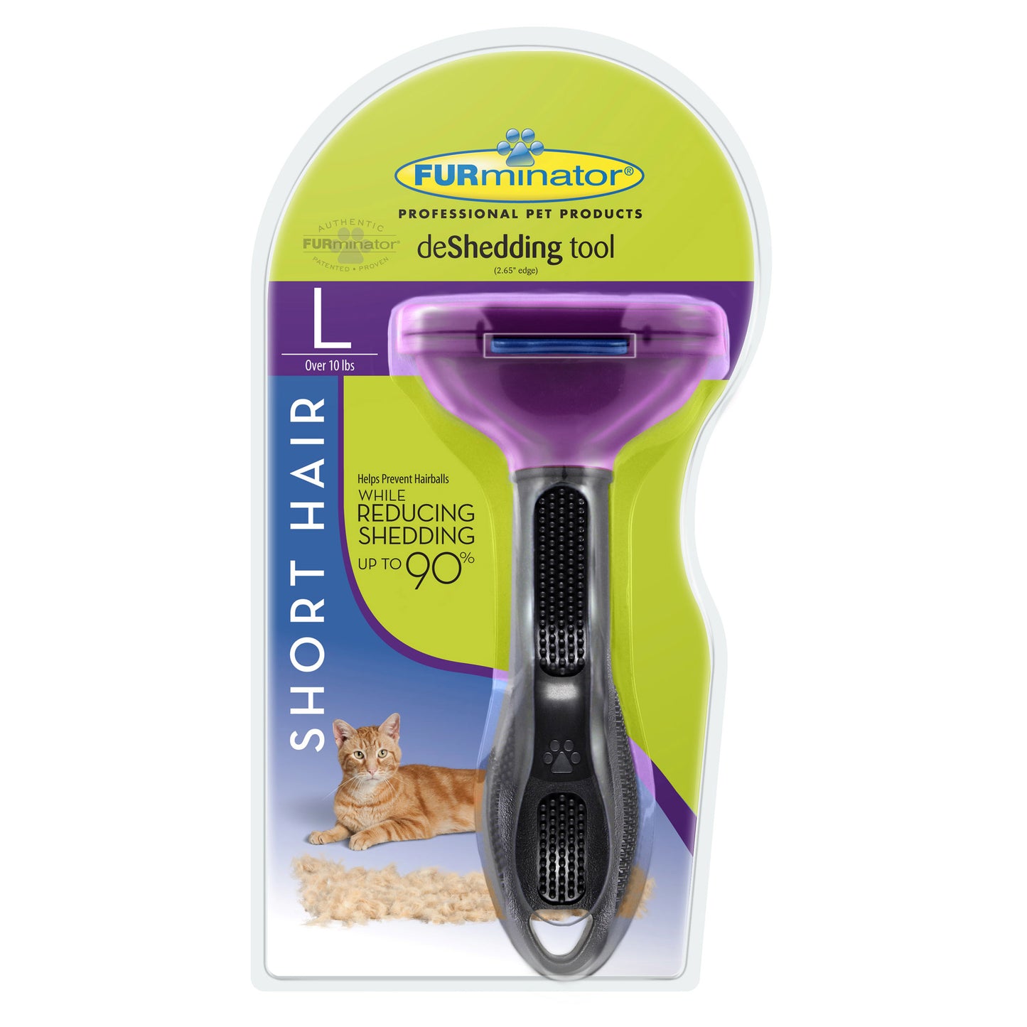 Furminator DeShedding Tool - Large Short Hair Cat (Metallic Purple)
