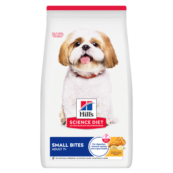 Hills Science Diet dog food package with a small dog on the label