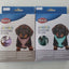 Two TRIXIE Junior soft harnesses with leashes on packaging against a white background