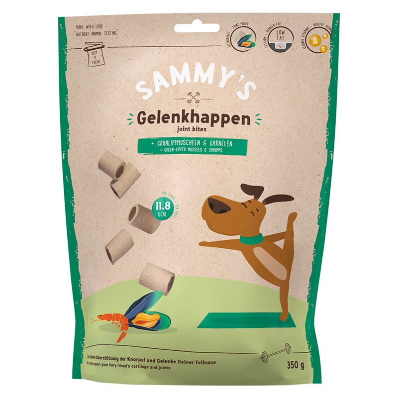 Package of Sammy's Gelenkhappen joint bites for dogs on a white background