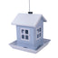 Bird Feeder "Ditte" - Metal & Plastic Seed Dispenser with Removable Roof | Light Blue/White Nobby