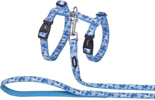 Nobby Harness  Leash "Camouflage Pink & Blue Puppy & Small Dogs