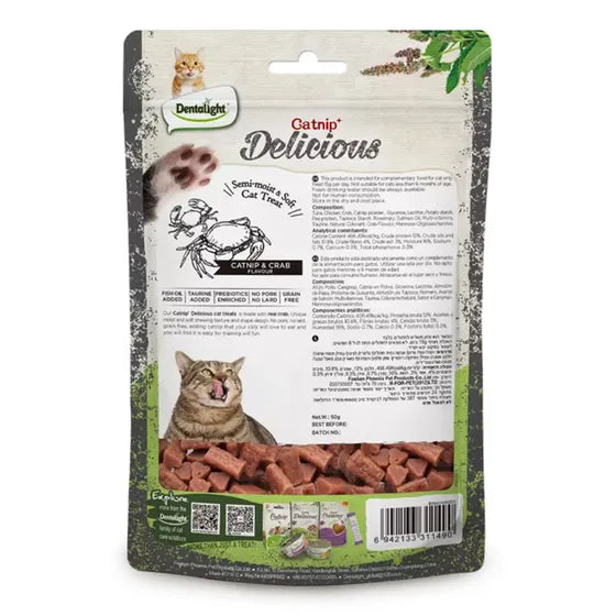 Dentalight Cat Treat Catnip & Crab Flavour 50g