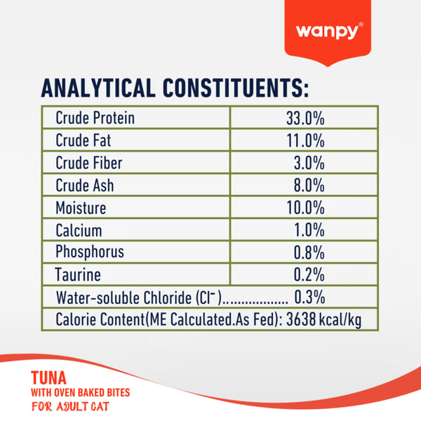 Wanpy Grain Free Adult Cat Food Tuna Recipe 1.5kg