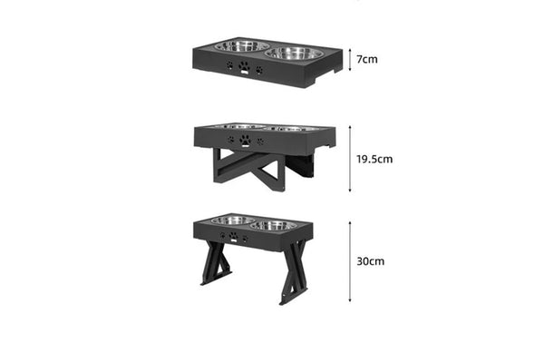 Adjustable Elevated Pet Bowl Mightyape