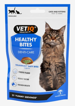 VetIQ Healthy Bites Breath & Dental Cat Treats 65g