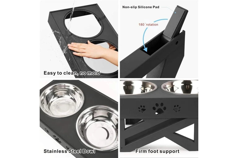 Adjustable Elevated Pet Bowl Mightyape