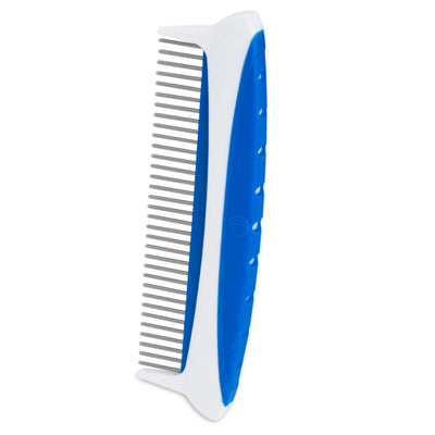 JW Comfort Comb Soft Grip Blue/White Dog Grooming