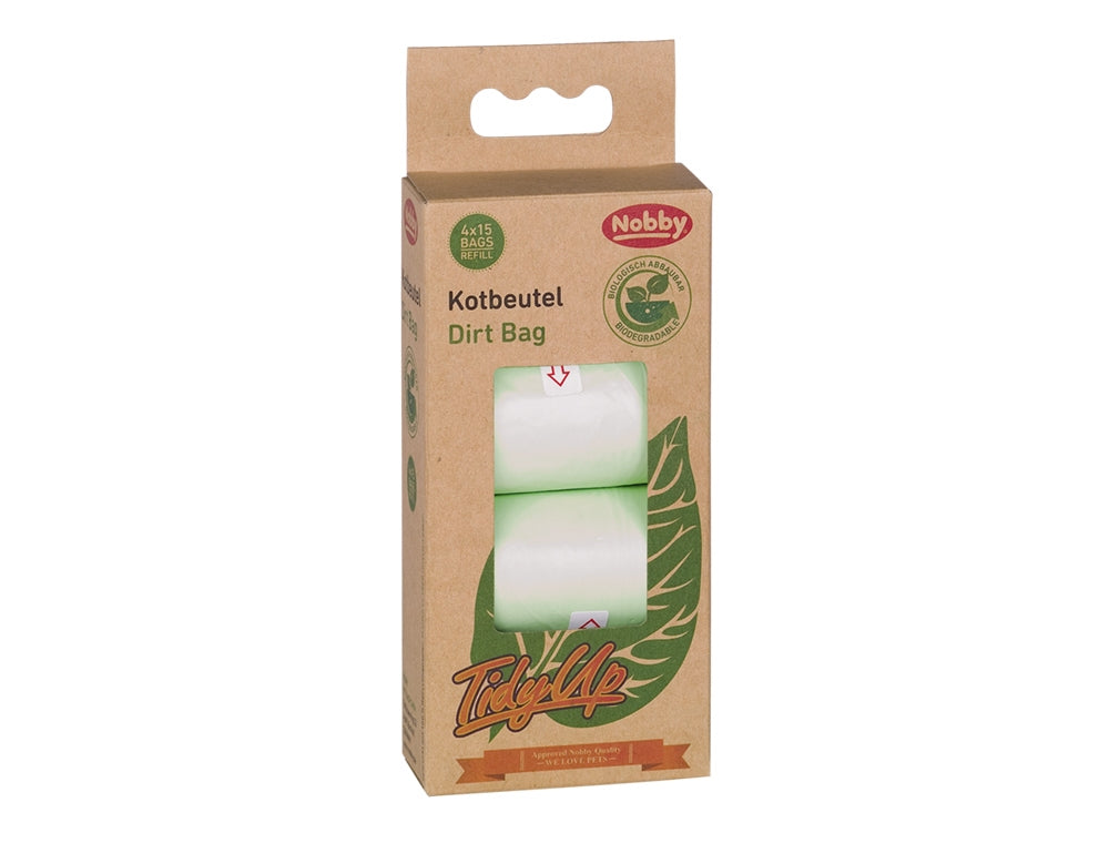 Biodegradable Dog Poop Bags - Compostable Corn Starch Waste Bags | Nobby 60 Bags