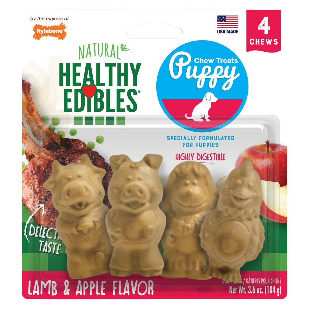 Nylabone Healthy Edibles Puppy Pals Chew Treats 4 Pack