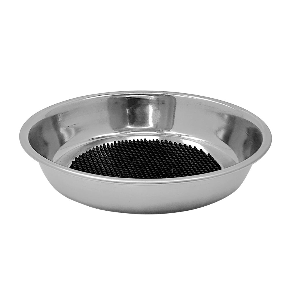 Stainless Steel Dog Bowl with Integrated Licking Mat - Non-Slip 0.2L For Cats & Small Dogs