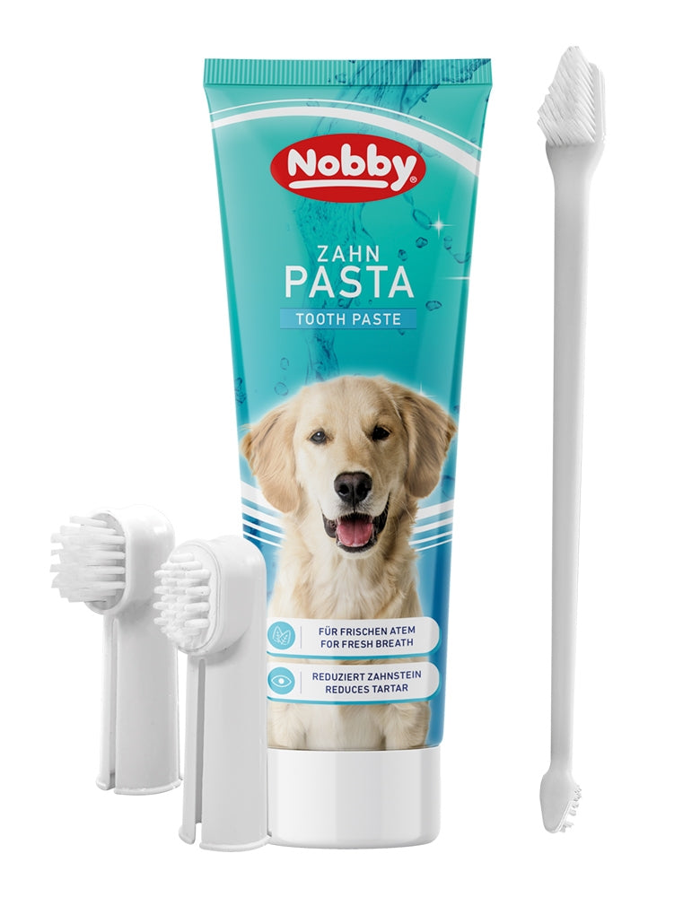 Dog Toothbrush Set with Toothpaste 100g - Mint Flavored Dental Care Kit
