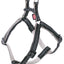 Dog harness with black and gray pattern on a white background