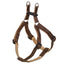 Brown dog harness on a white background