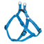 light Blue dog harness on a white background