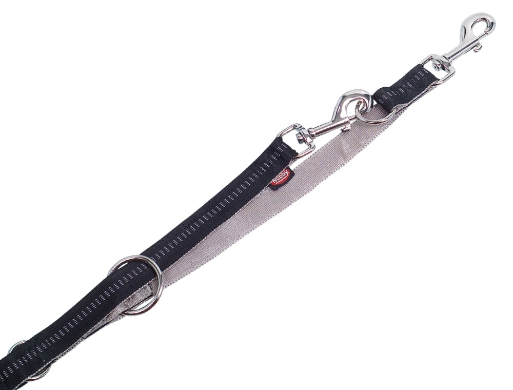 Training leash "Soft Grip black/gray