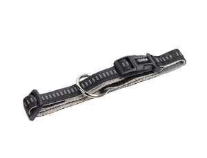 Dog collar with black buckle on a white background