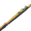 Dog leash with yellow and black design on a white background