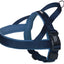 Blue dog harness on a white background