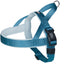Blue dog harness on a white background