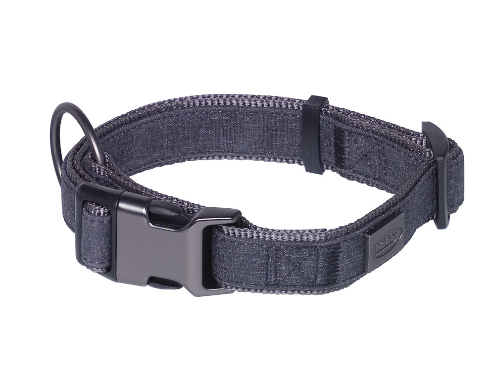 Collar "Linen Deluxe" black/gray