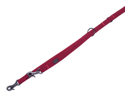 Training leash "Linen Deluxe" Nobby red