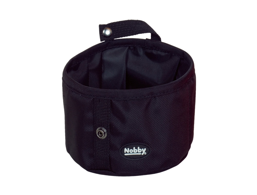 Black Nobby dog bowl on a white background