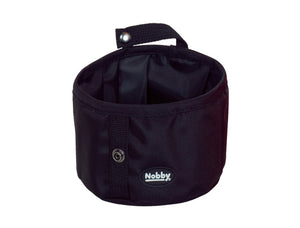 Black Nobby dog bowl on a white background