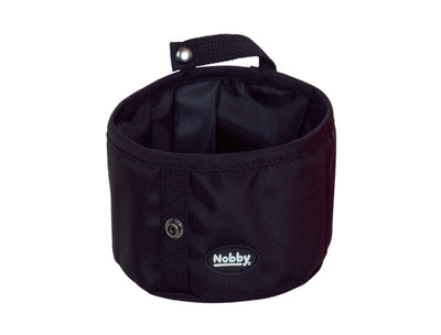 Black Nobby dog bowl on a white background