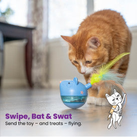 Nina Ottosson Hunt 'N Swat Treat Tumbler Treat Dispensing Cat Toy