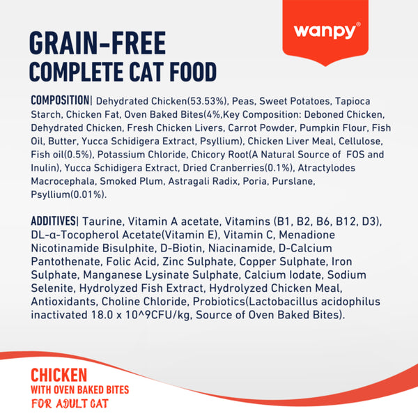 Wanpy Grain Free Adult Cat Food Chicken Recipe