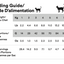 Feeding guide for cats with weight, daily portions, and servings per bag information.