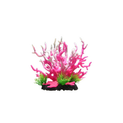 AquaWorld Pink Coral Tree Aquarium Ornament - 15cm