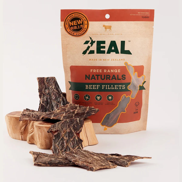 Zeal Free Range Beef Fillets Dog Treats 125g