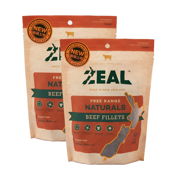 Zeal Free Range Beef Fillets Dog Treats 125g