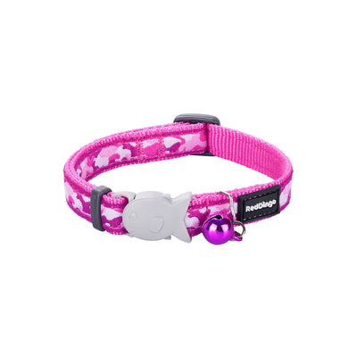 Cat Collar Camouflage hot pink