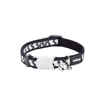 Cat Collar Reflective Ziggy Black