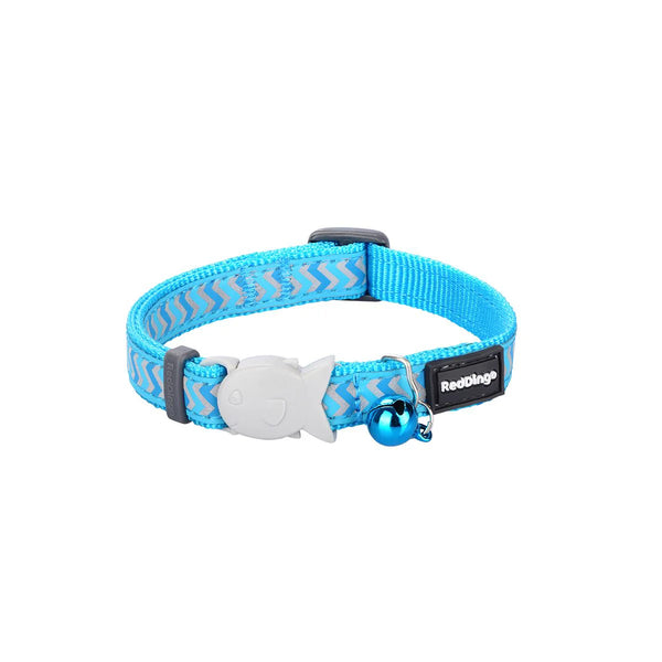 Cat Collar Reflective Ziggy Turquoise