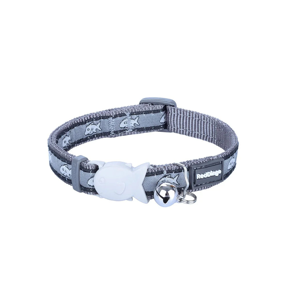 Red Dingo safety cat Collar With Break-Away Clip Design Shark 