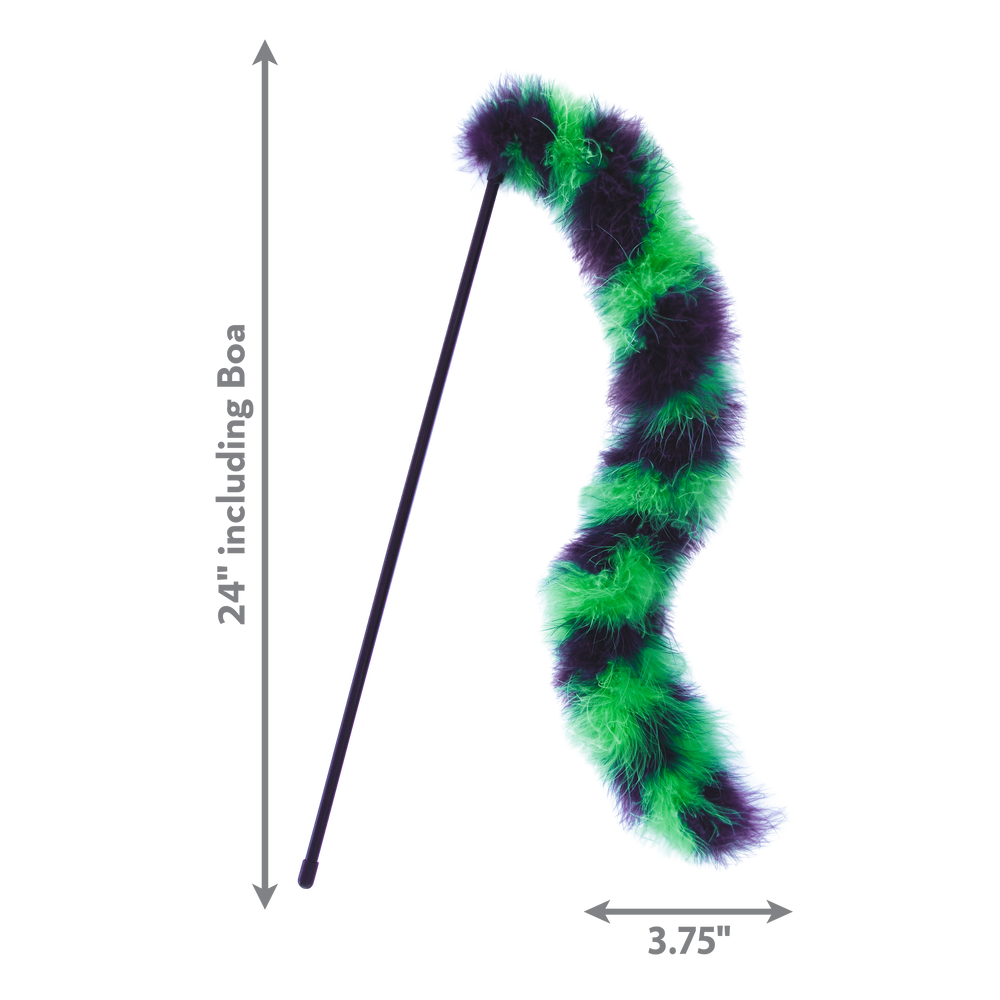 KONG Cat Active Twisted Boa Teaser - Interactive Feather Wand Toy