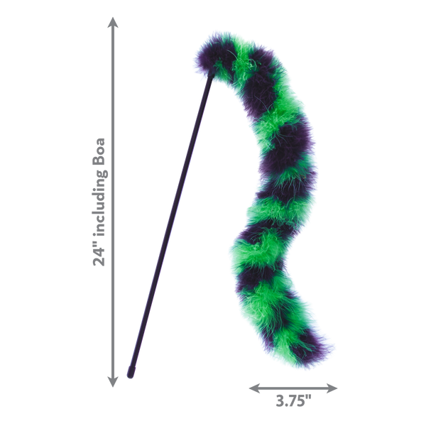 KONG Cat Active Twisted Boa Teaser - Interactive Feather Wand Toy