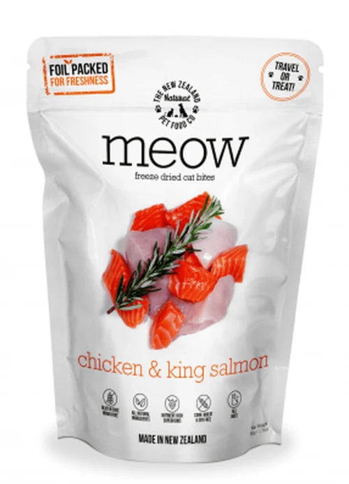 NZ Natural MEOW Freeze-Dried Chicken & King Salmon Cat Food 50g
