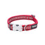 Red Dingo Reflective Bones Dog Collar - High Visibility Safety | Red
