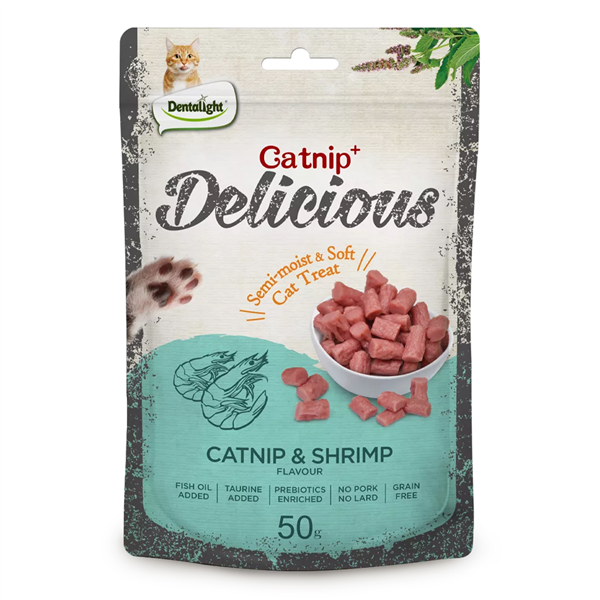 Dentalight Cat Treat Catnip & Shrimp Flavour 50g