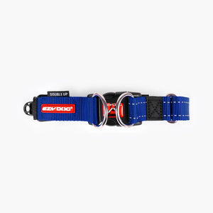 EzyDog Double Up Dog Collar - Premium Nylon with Dual D-Rings & Reflective Stitching